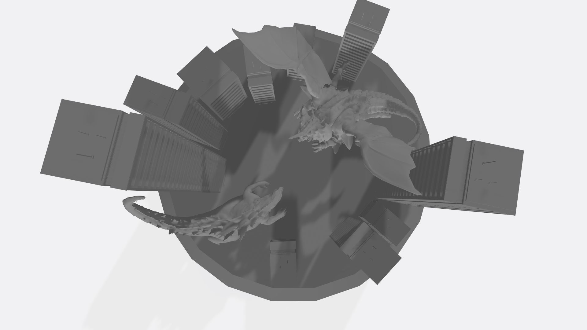 Godzilla VS Destroyah 3D print model_3
