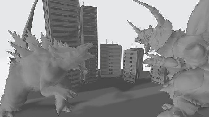 Godzilla VS Destroyah 3D print model
