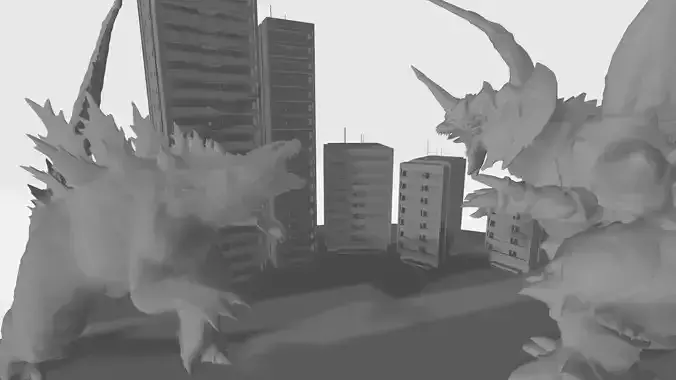 Godzilla VS Destroyah 3D print model