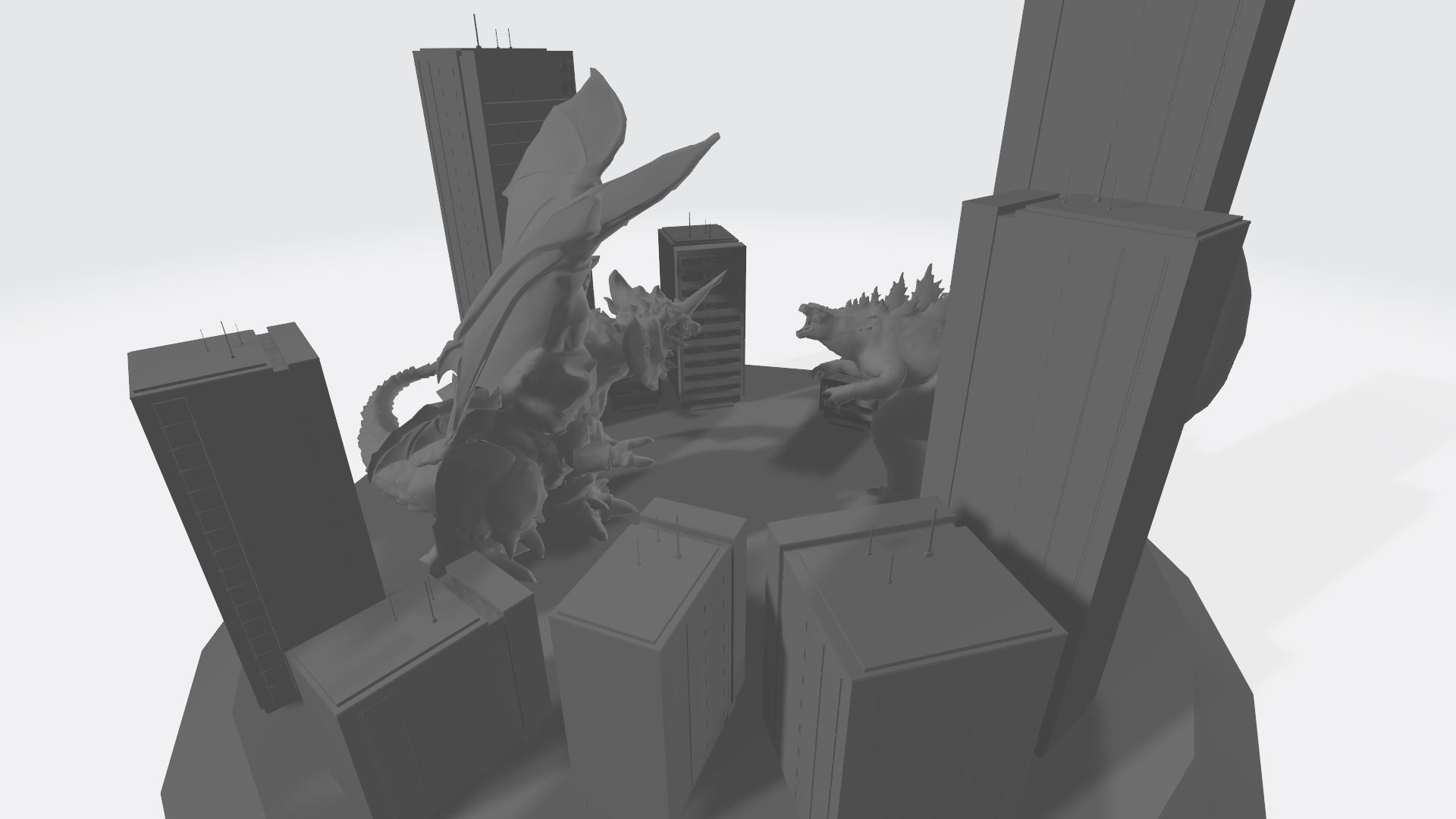 Godzilla VS Destroyah 3D print model_2
