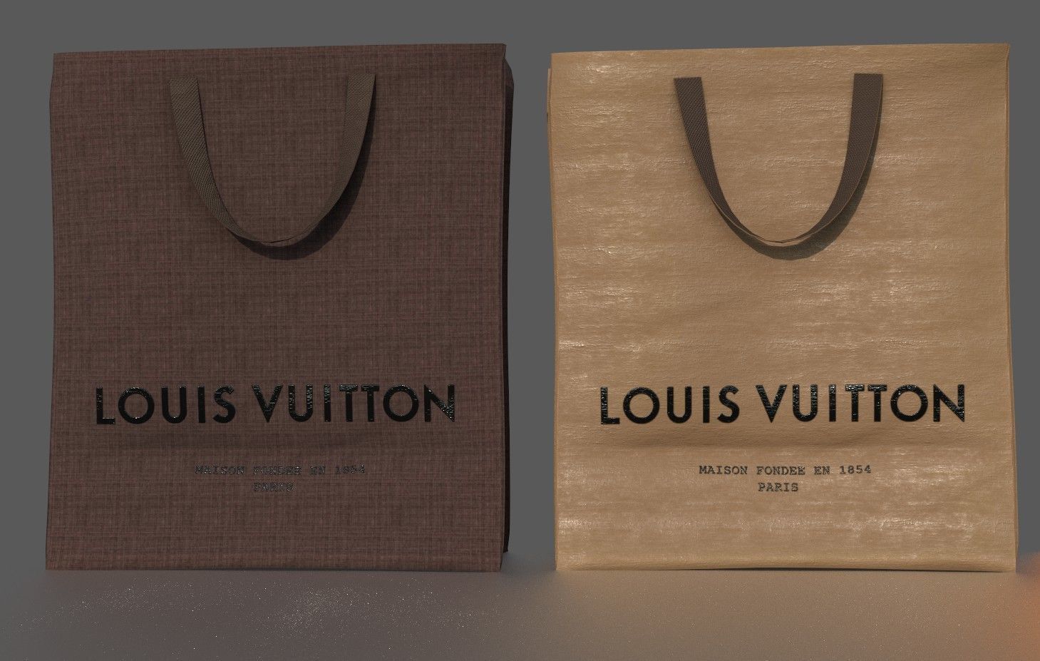 SHOPPING BAG Low-poly 3D model_4