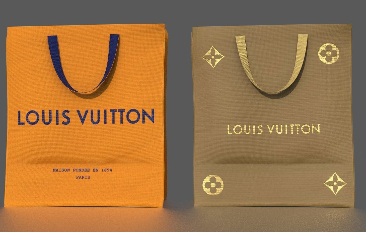 SHOPPING BAG Low-poly 3D model_3