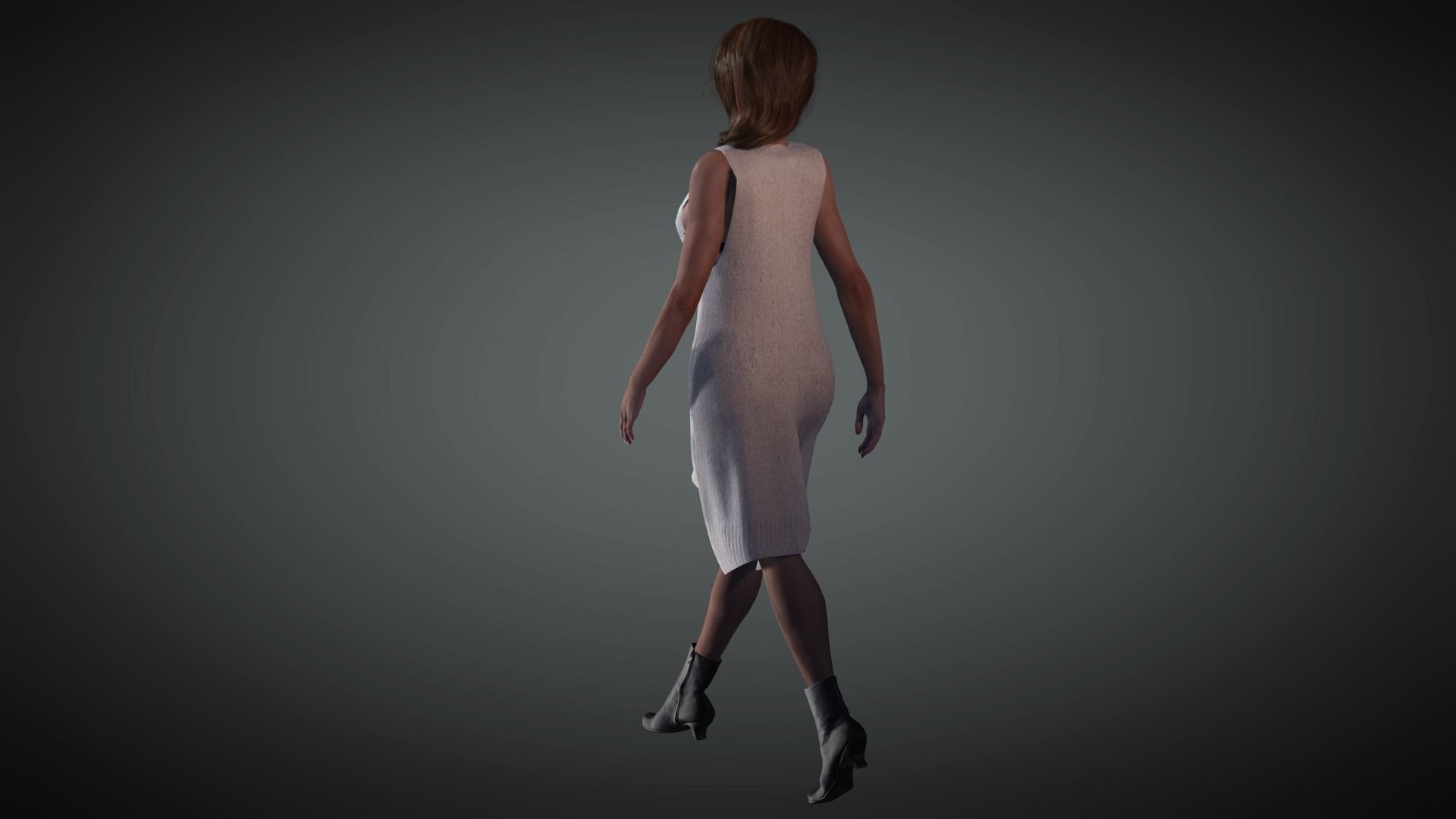 AAA Realistic Female Character 10 Low-poly 3D model_5