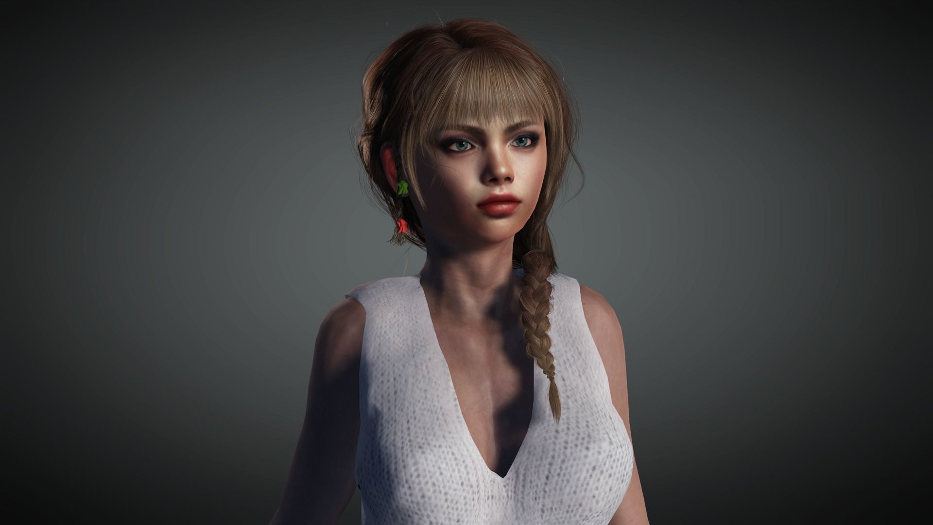 AAA Realistic Female Character 10 Low-poly 3D model_8