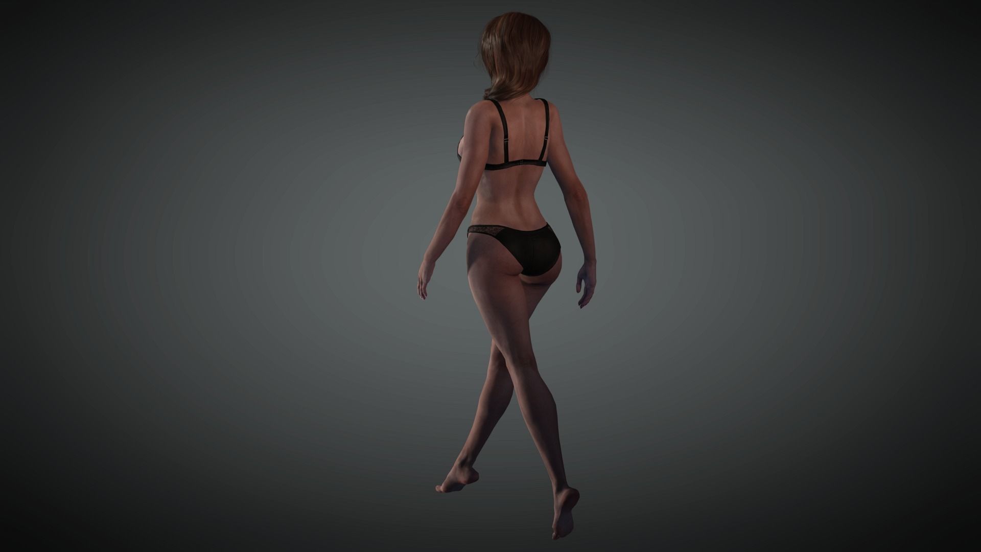 AAA Realistic Female Character 10 Low-poly 3D model_6