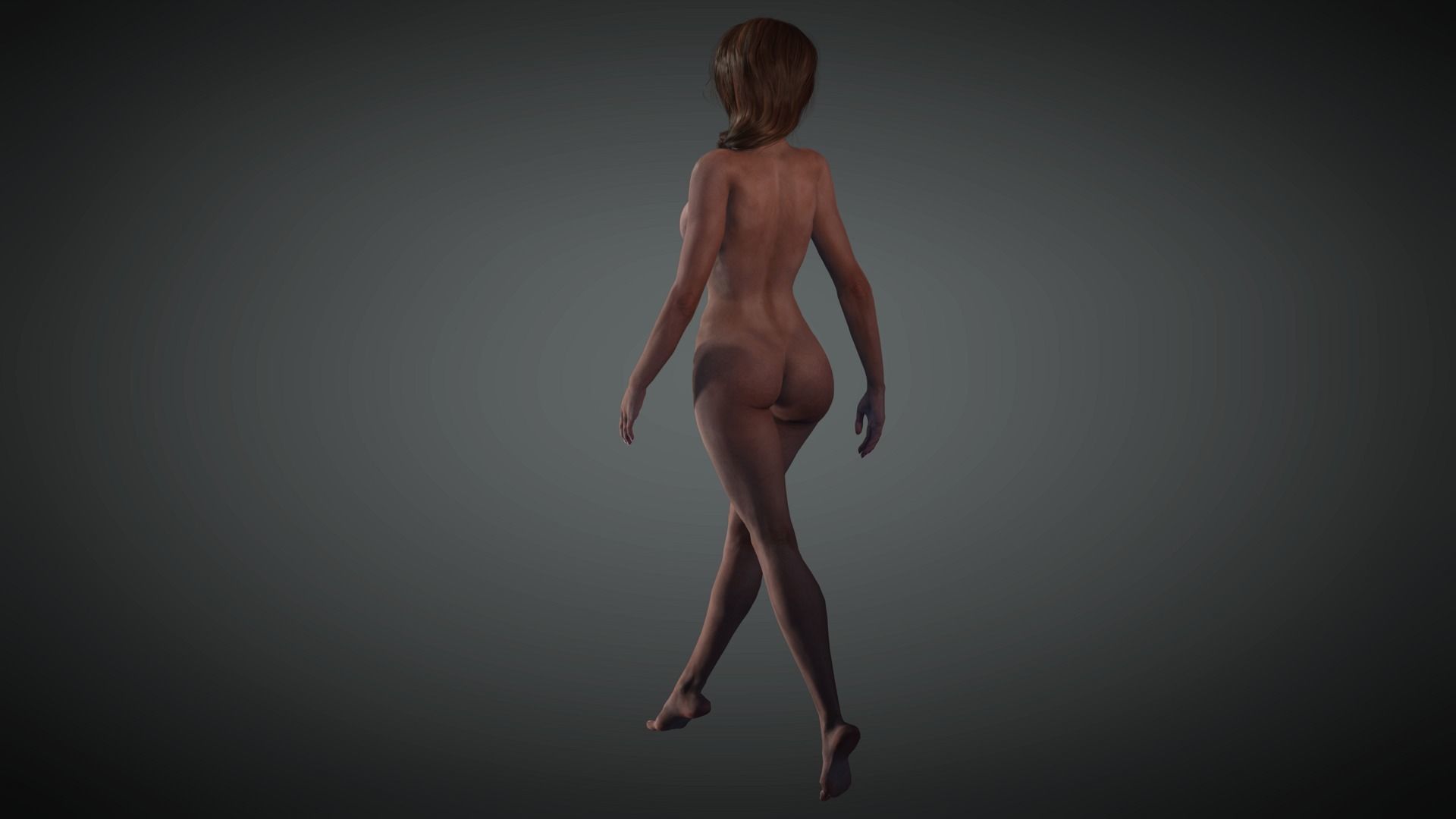 AAA Realistic Female Character 10 Low-poly 3D model_7
