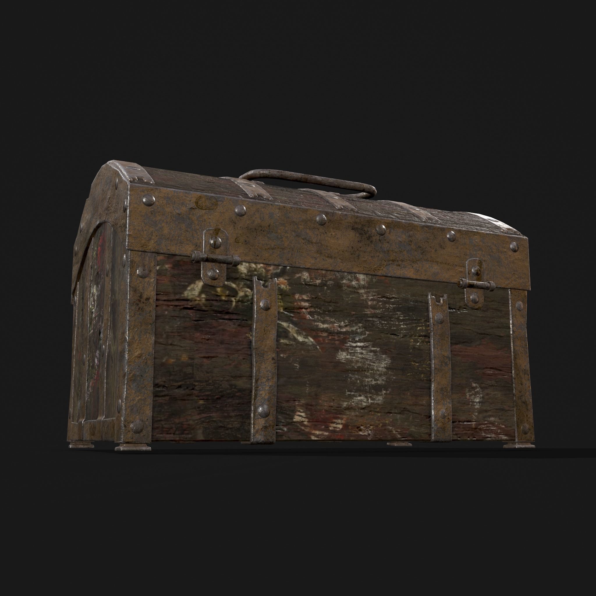 Medieval Box Low-poly 3D model_20