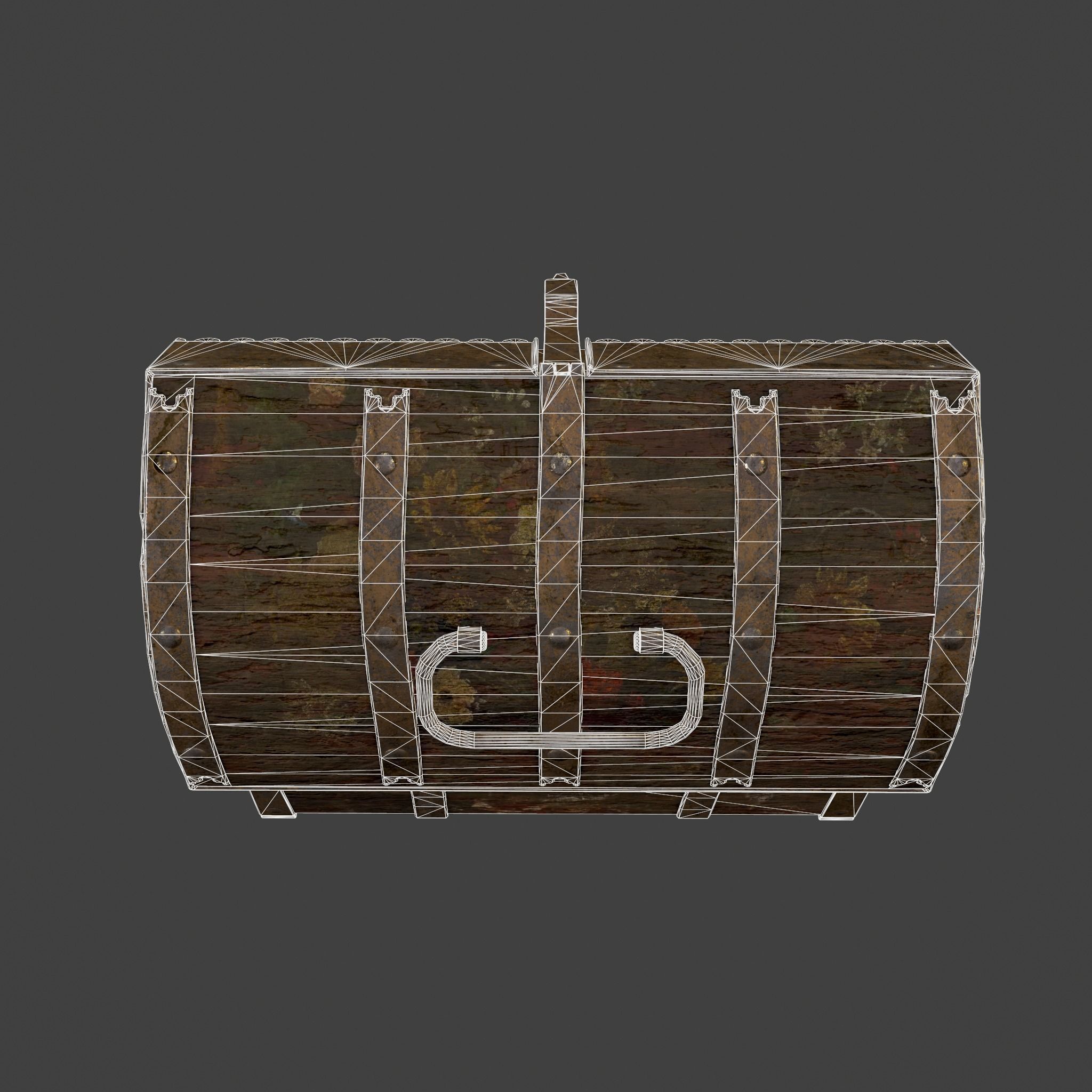 Medieval Box Low-poly 3D model_47