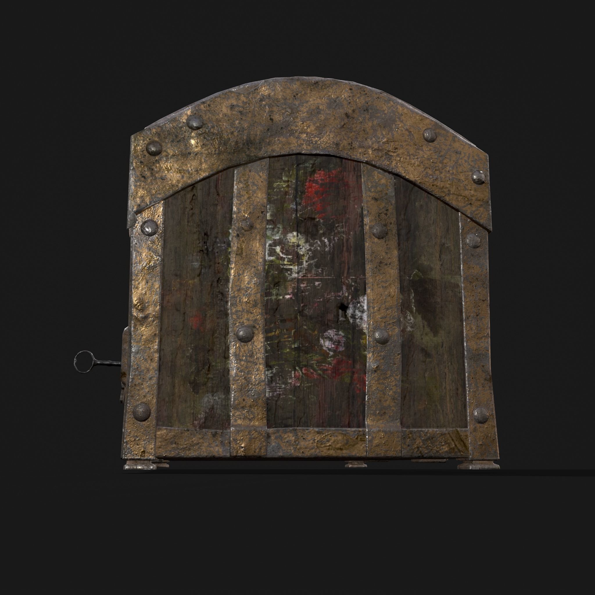 Medieval Box Low-poly 3D model_21