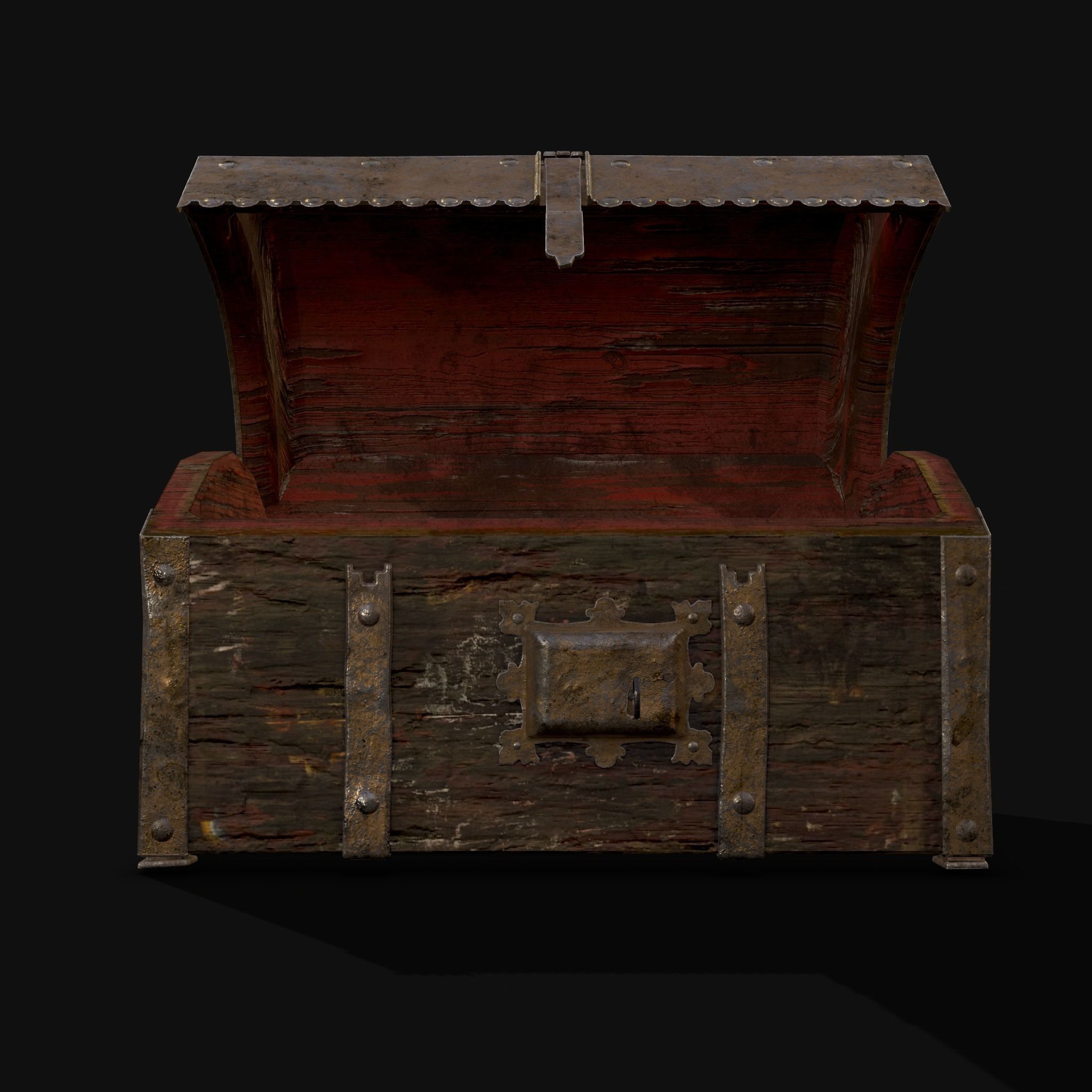 Medieval Box Low-poly 3D model_30