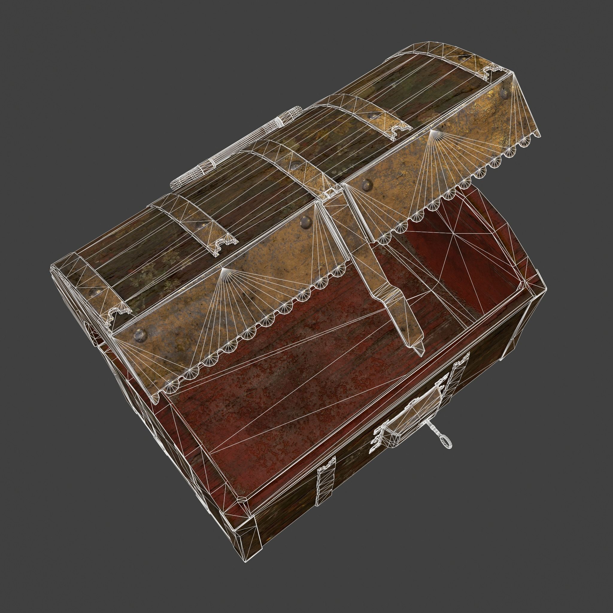 Medieval Box Low-poly 3D model_55