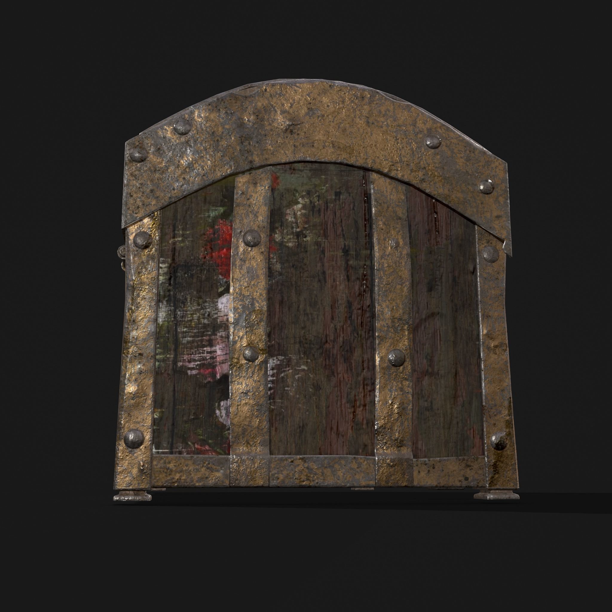 Medieval Box Low-poly 3D model_22