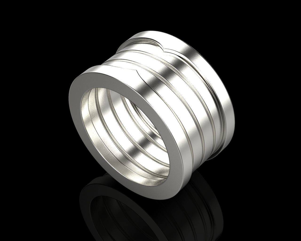 Ring Bvlgari  3D print model_9