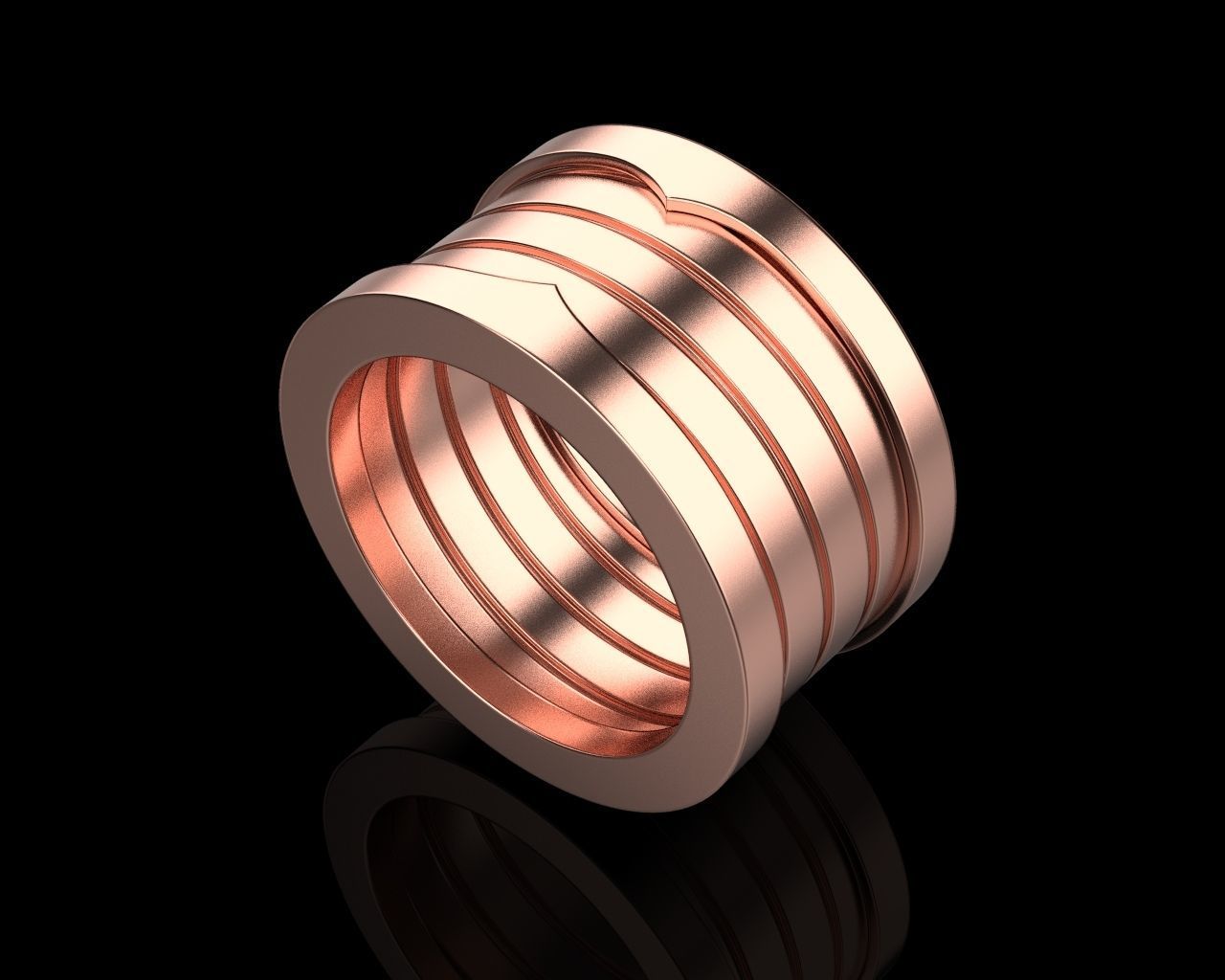 Ring Bvlgari  3D print model_8