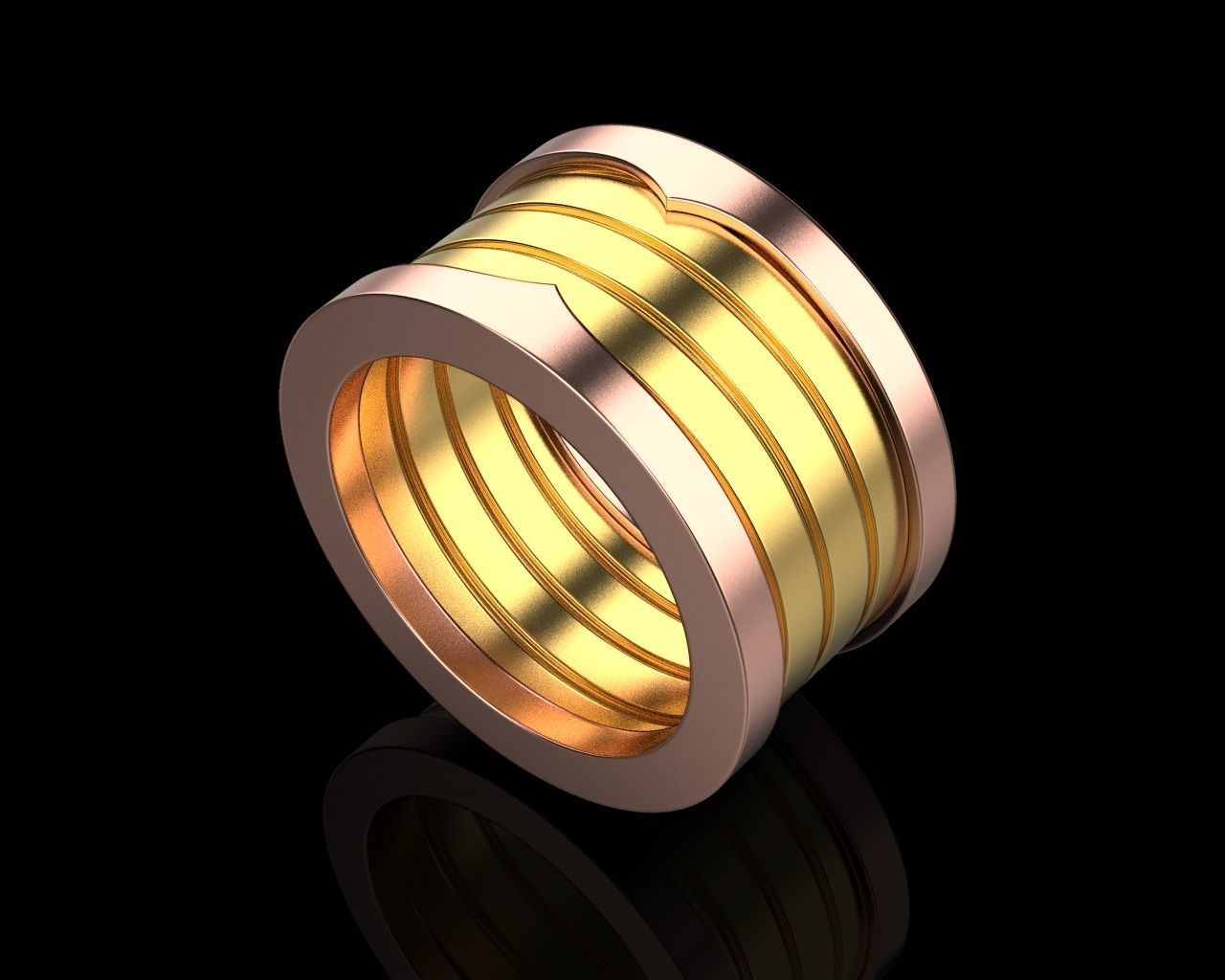 Ring Bvlgari  3D print model_7