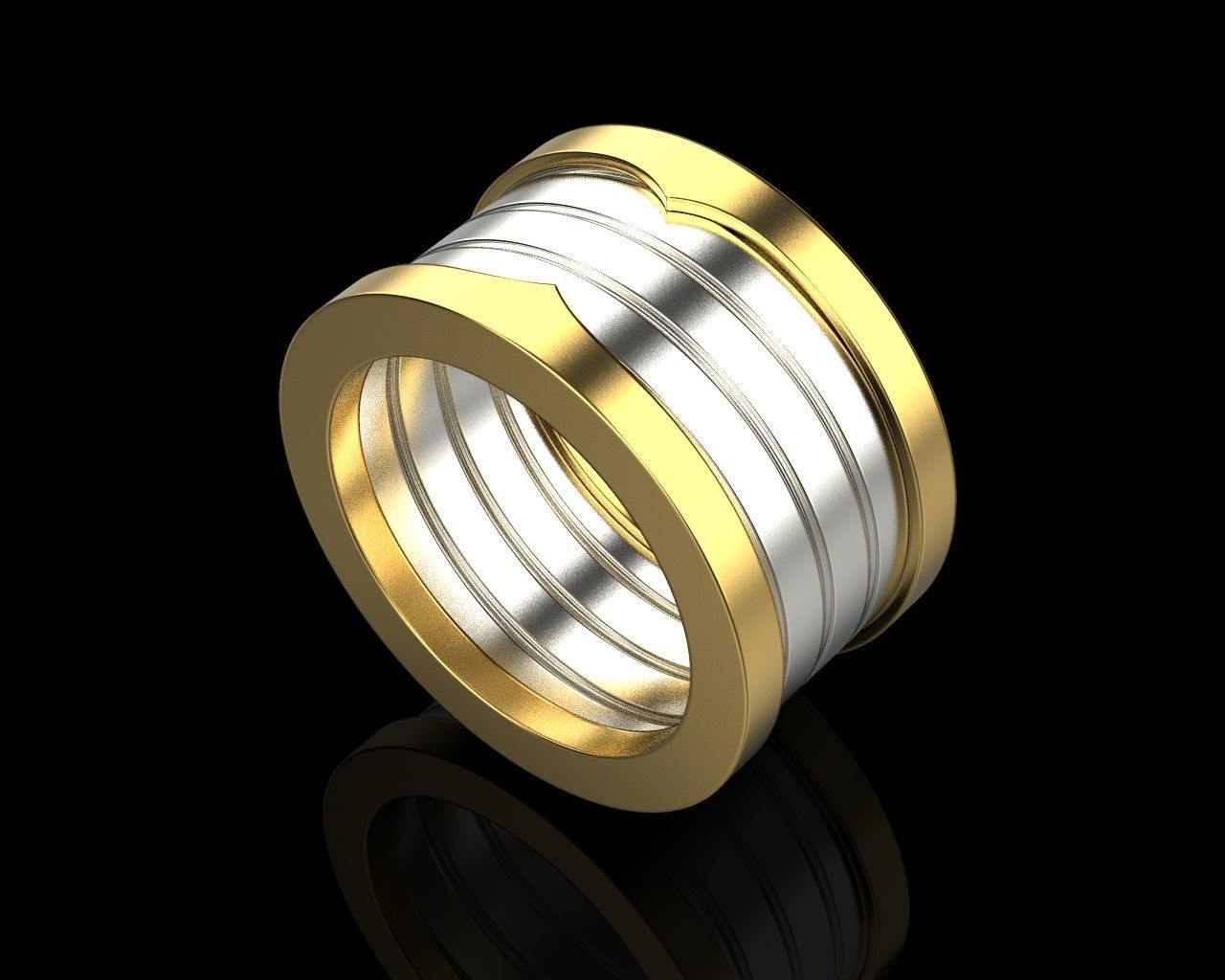 Ring Bvlgari  3D print model_2