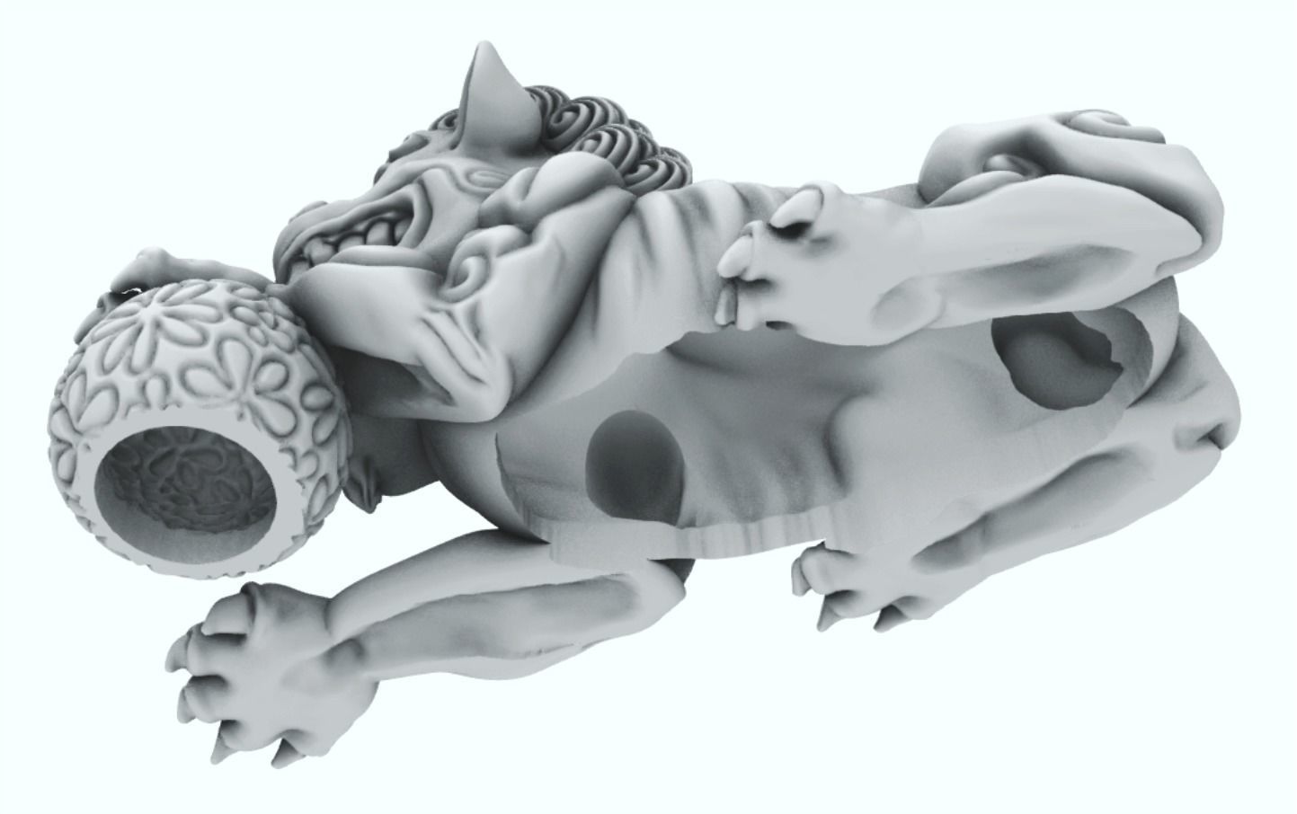 Foo Dog Fu Dog Chinese Dog 3D print model 3D print model_6