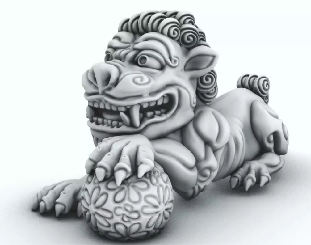 Foo Dog Fu Dog Chinese Dog 3D print model 3D print model_0