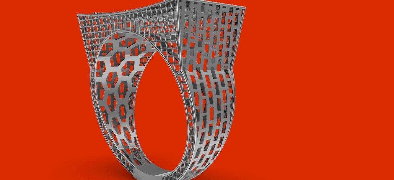Shark ring  3D print model_3