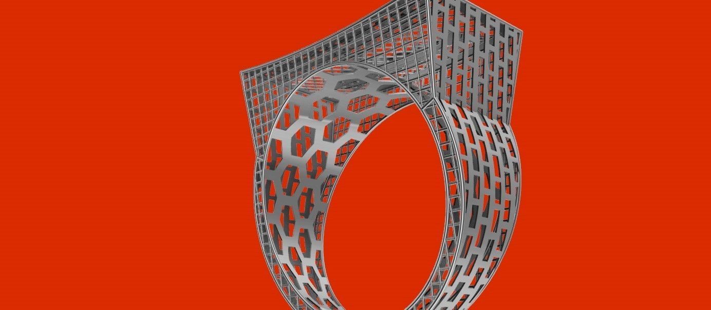 Shark ring  3D print model_2