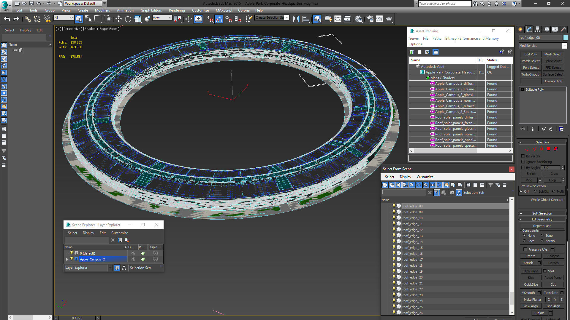 Apple Park Corporate Headquarters 3D model_15
