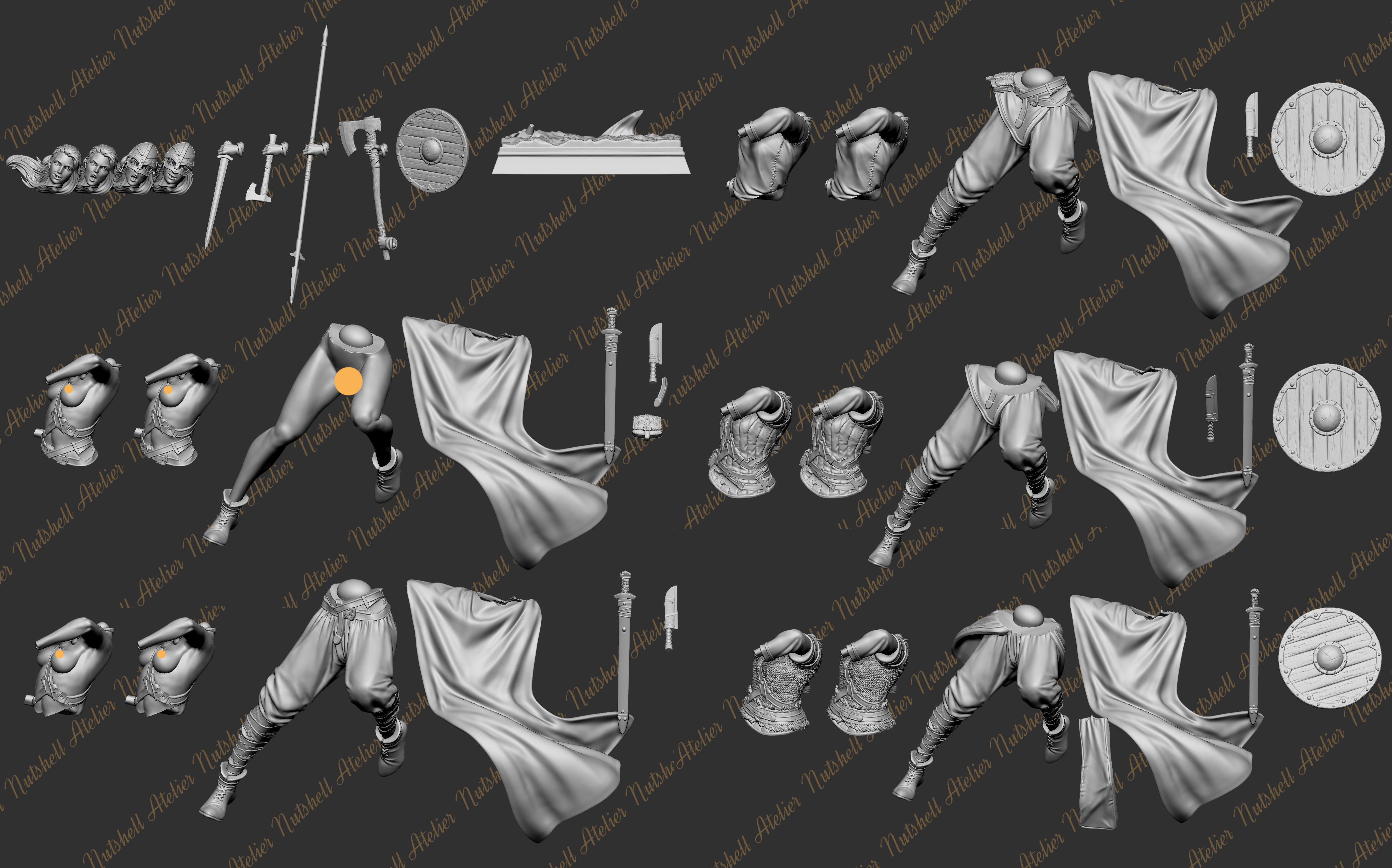 Nutshell atelier- Viking girl NSFW 3D print model_7