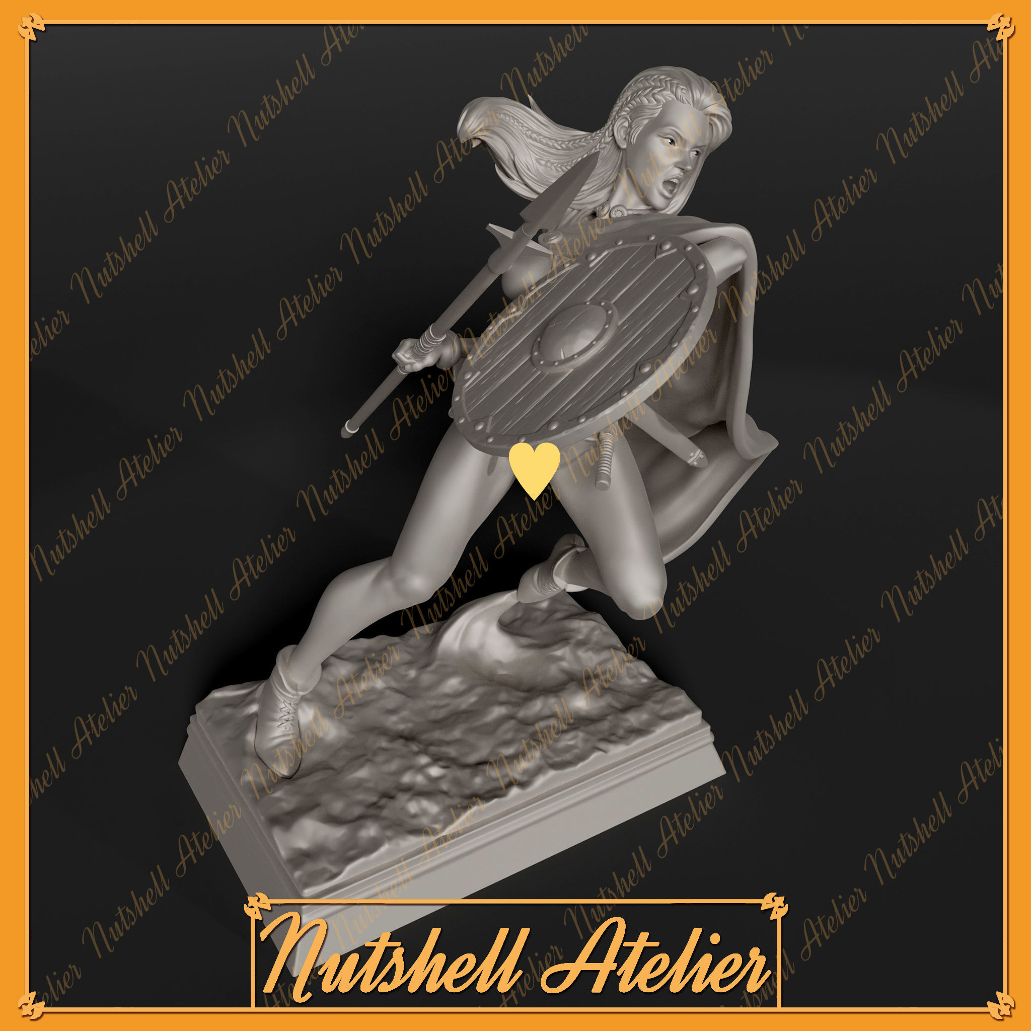 Nutshell atelier- Viking girl NSFW 3D print model_3