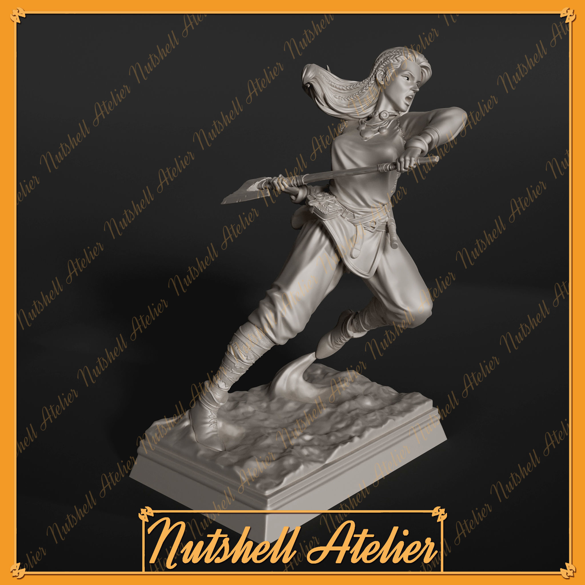 Nutshell atelier- Viking girl NSFW 3D print model_4