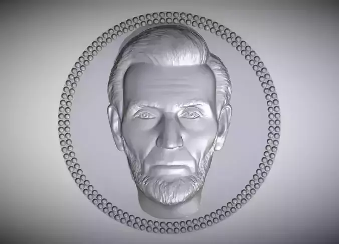 Abraham Lincoln medallion pendant 3D printing ready stl obj  3D print model