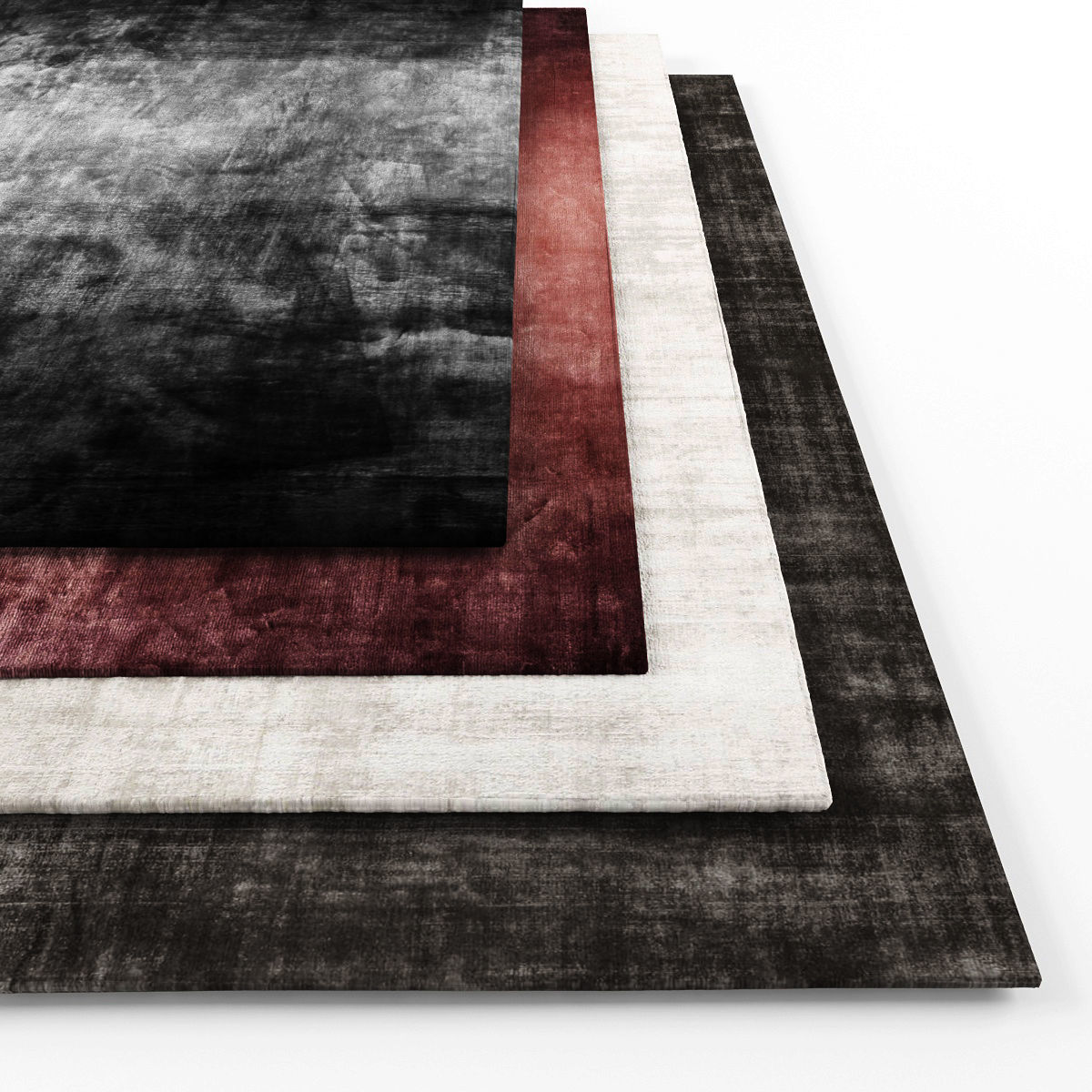 Rugs-1165 four rugs Low-poly 3D model_1