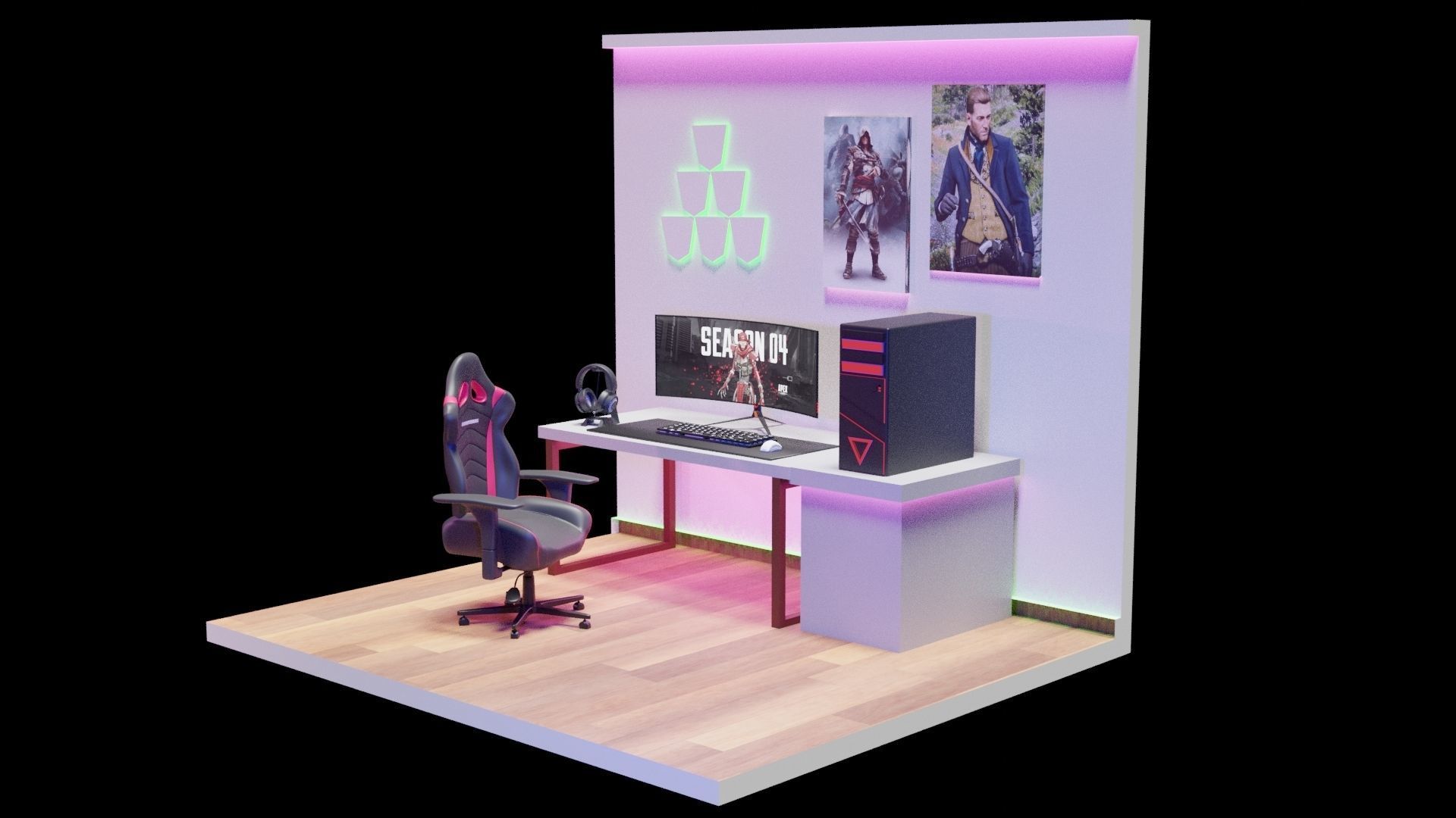 Gaming Room 3D model_3