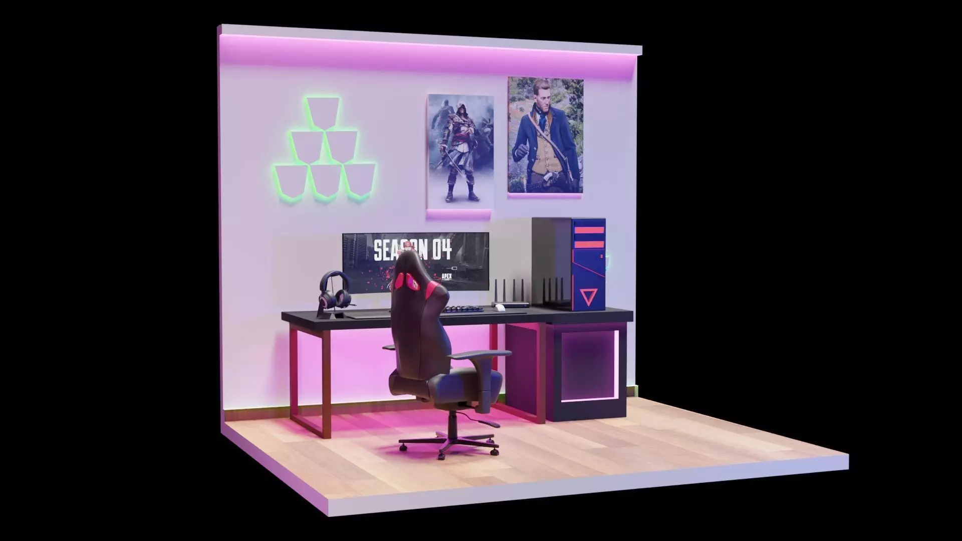 Gaming Room 3D model_0