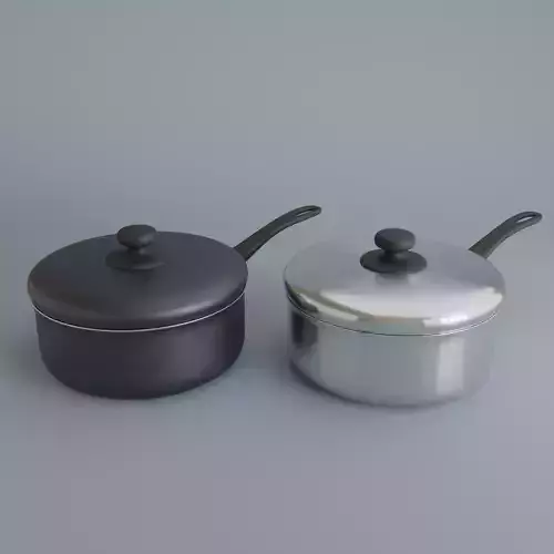 Saucepan Low-poly 3D model