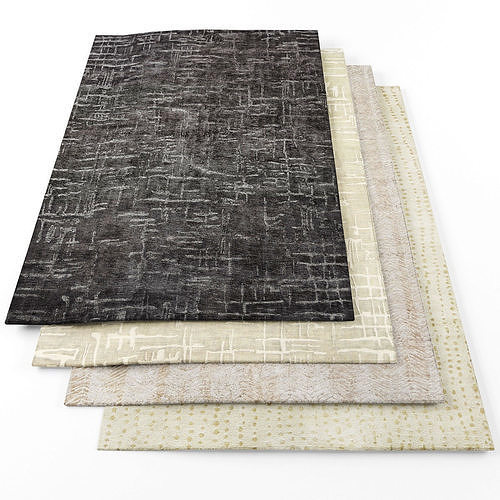 Rugs-1168 three rugs Low-poly 3D model