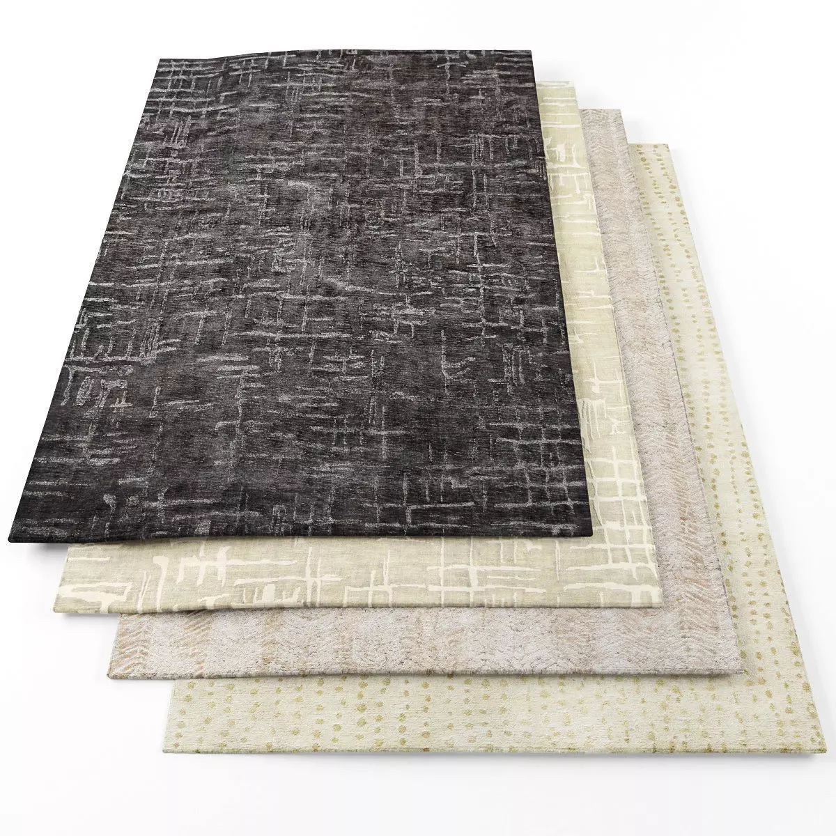 Rugs-1168 three rugs Low-poly 3D model_0