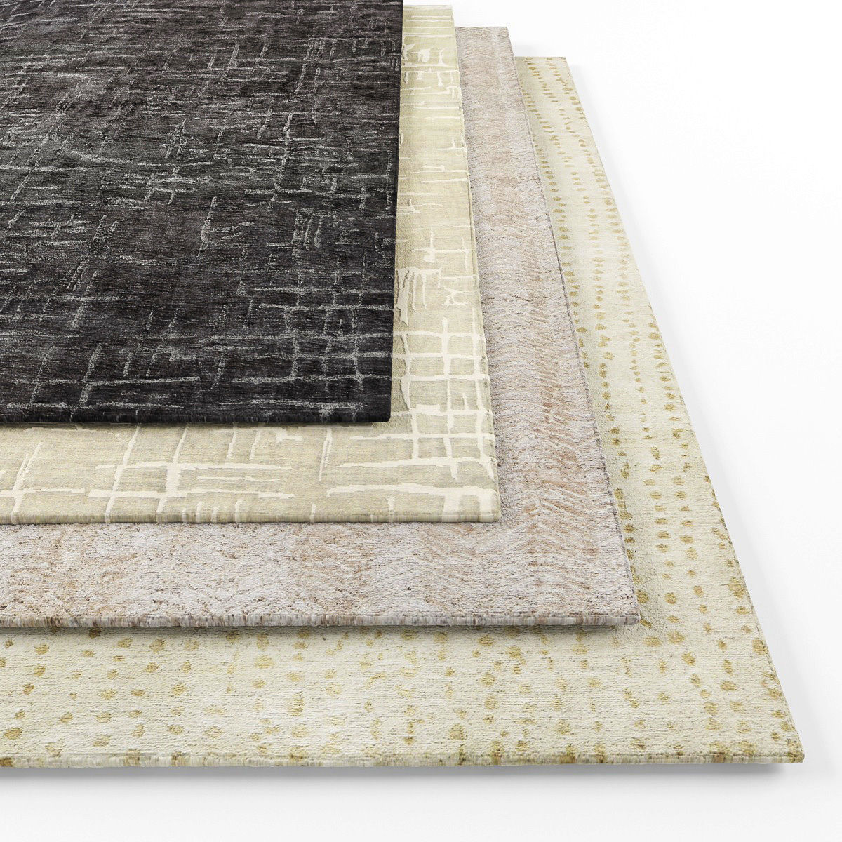 Rugs-1168 three rugs Low-poly 3D model_1