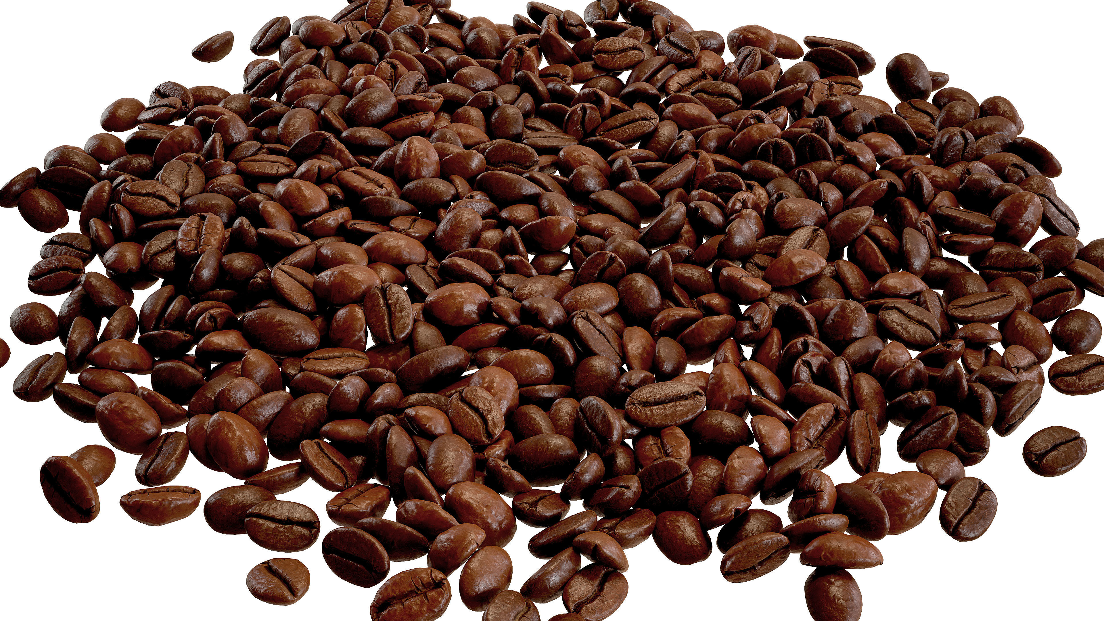 Coffee Beans Low-poly PBR Low-poly 3D model_4
