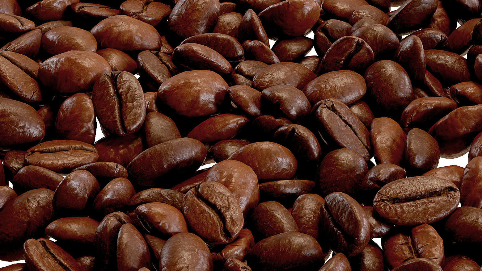 Coffee Beans Low-poly PBR Low-poly 3D model_3