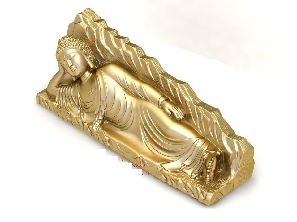 Reclining Buddha 3D Model for Jewelry or Sculpture Design 3D print model_3