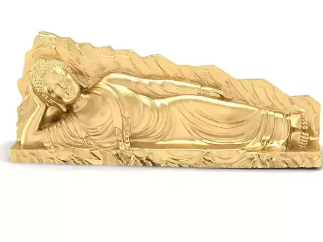 Reclining Buddha 3D Model for Jewelry or Sculpture Design