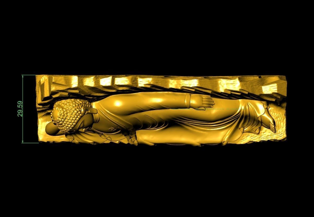 Reclining Buddha 3D Model for Jewelry or Sculpture Design 3D print model_9
