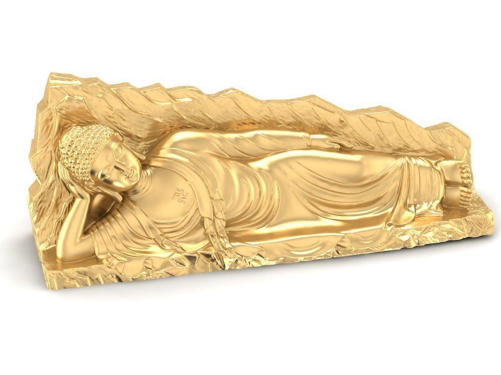 Reclining Buddha 3D Model for Jewelry or Sculpture Design 3D print model_1