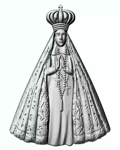 Nossa Senhora Aparecida Saint Lady Mary 3D print model 3D print model