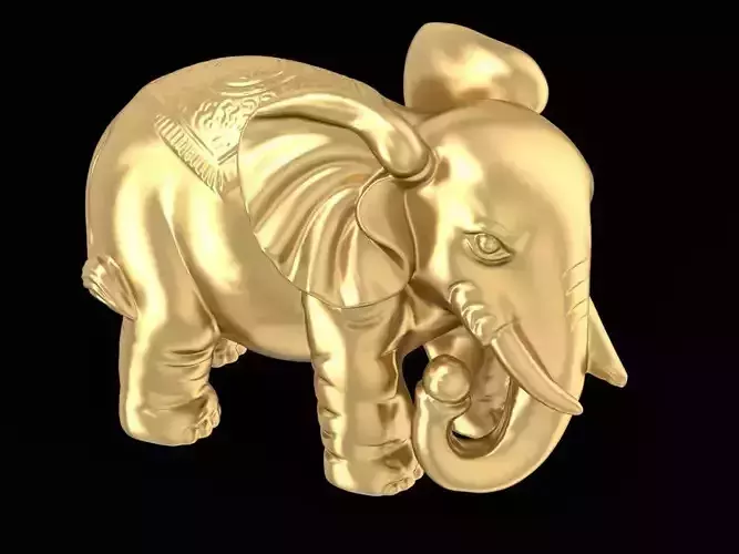 Lucky Elephant Pendant or Mini Statue 3D Model  1266