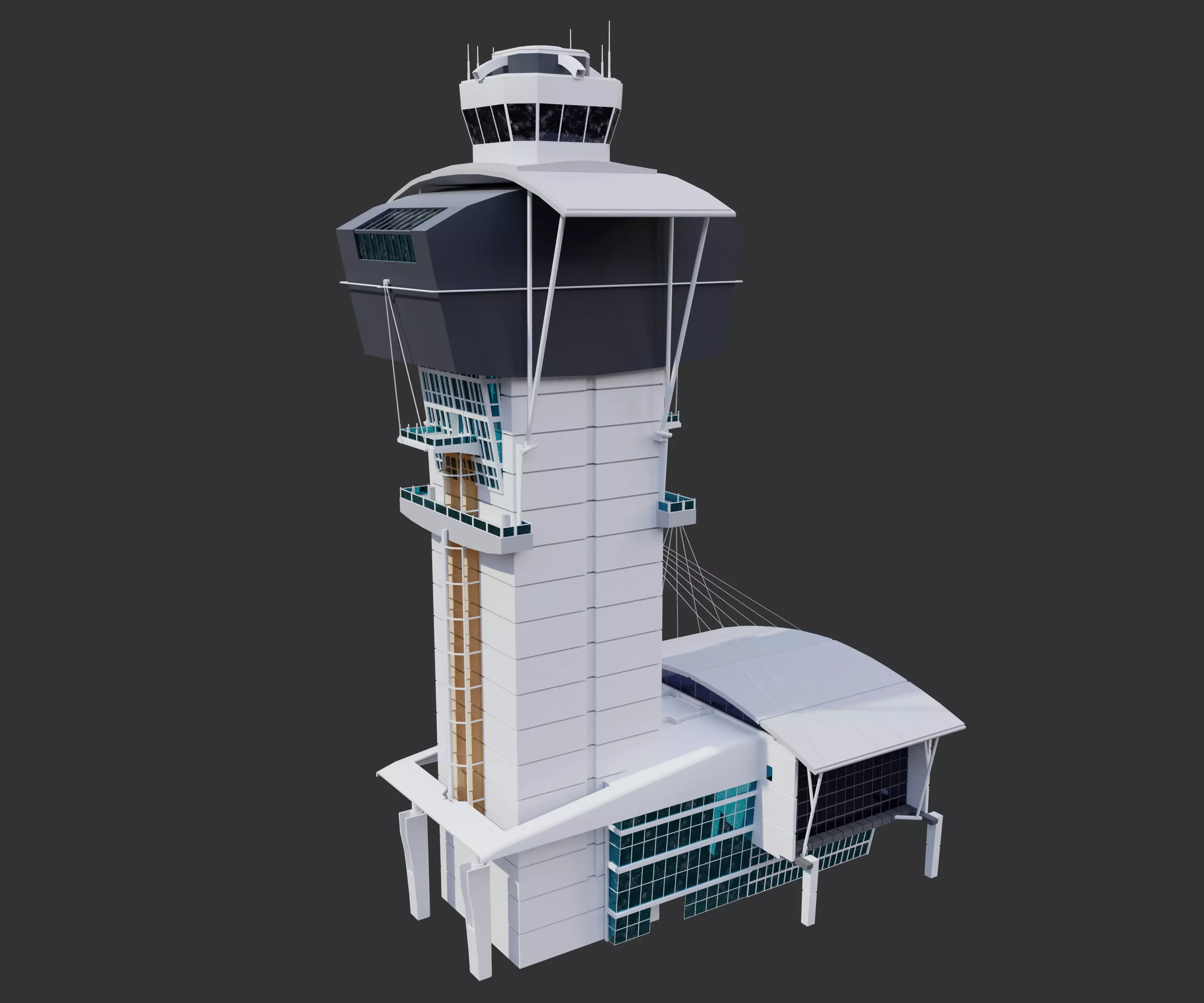 Lax Airport main Buildings 3D model_0