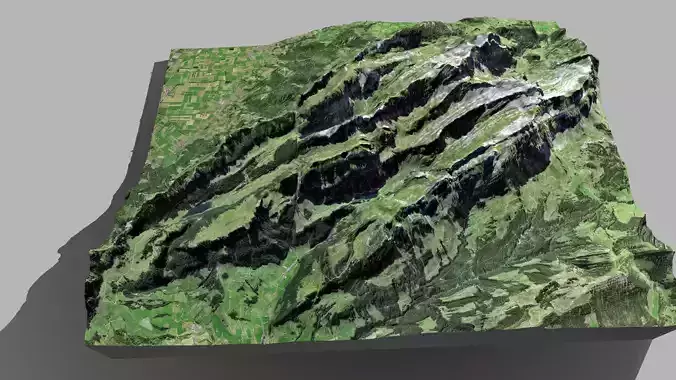  Mountain landscape The Appenzell Alps  3D model