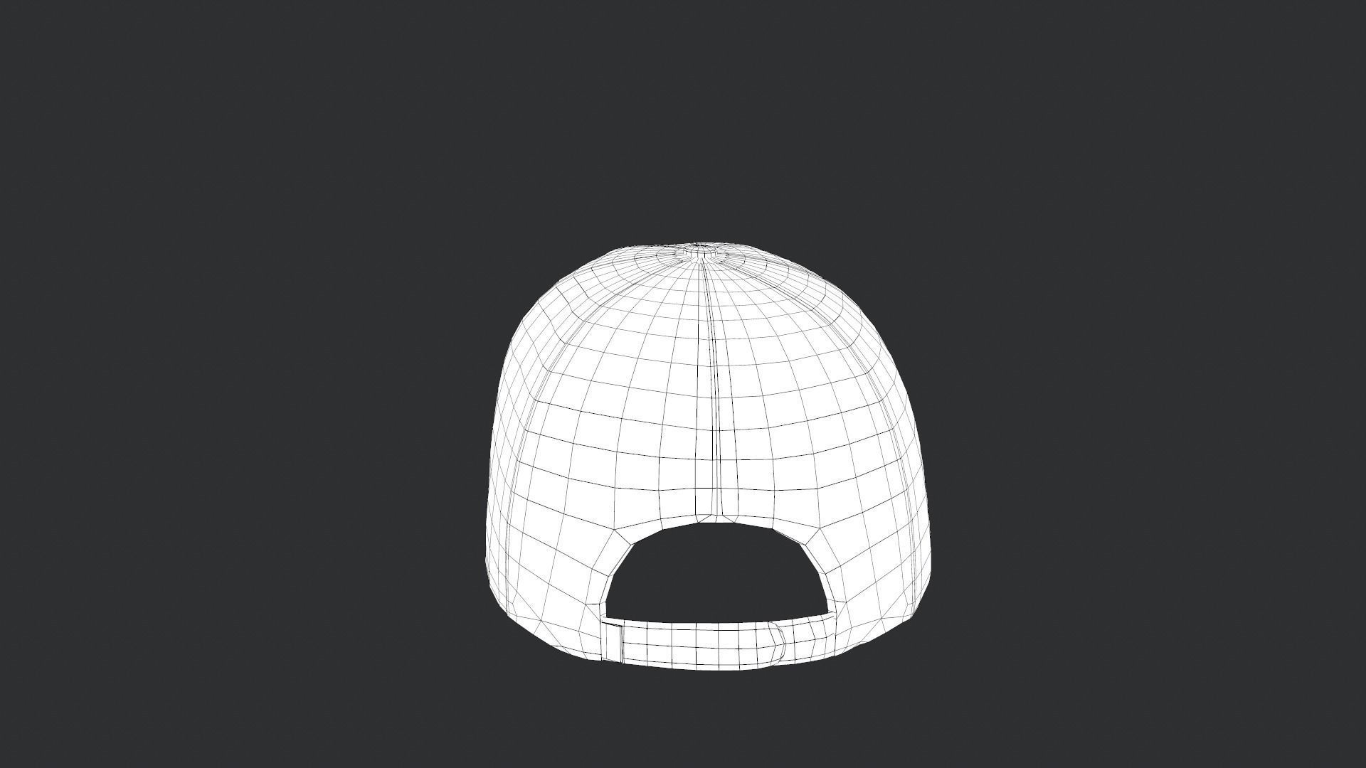Red Snapback Cap Low-poly 3D model_18