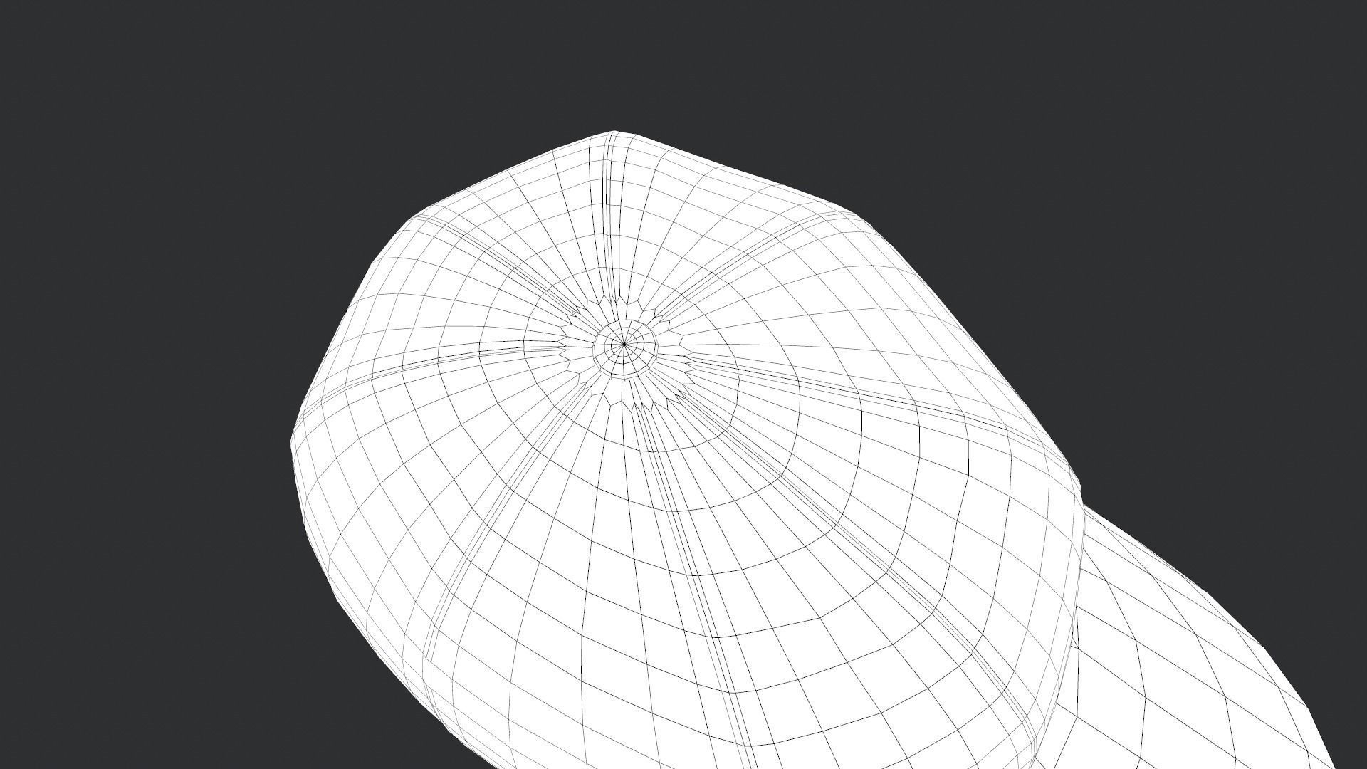 Red Snapback Cap Low-poly 3D model_24