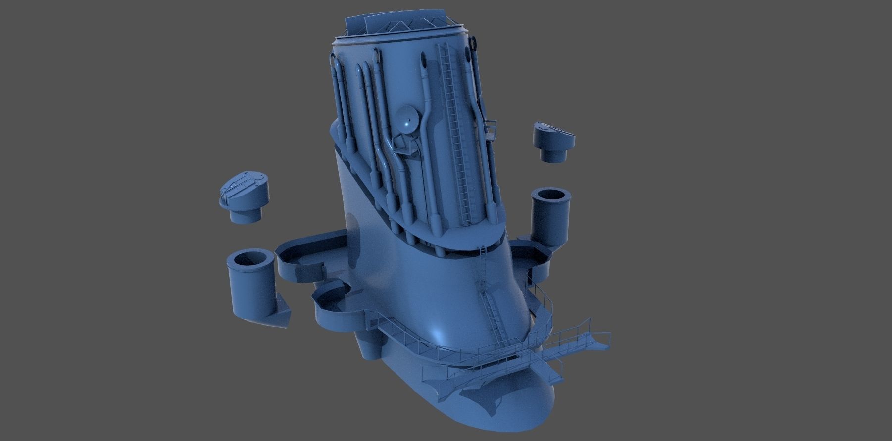 Yamato funnel - Personal license - 1-100 scale 3D print model_4