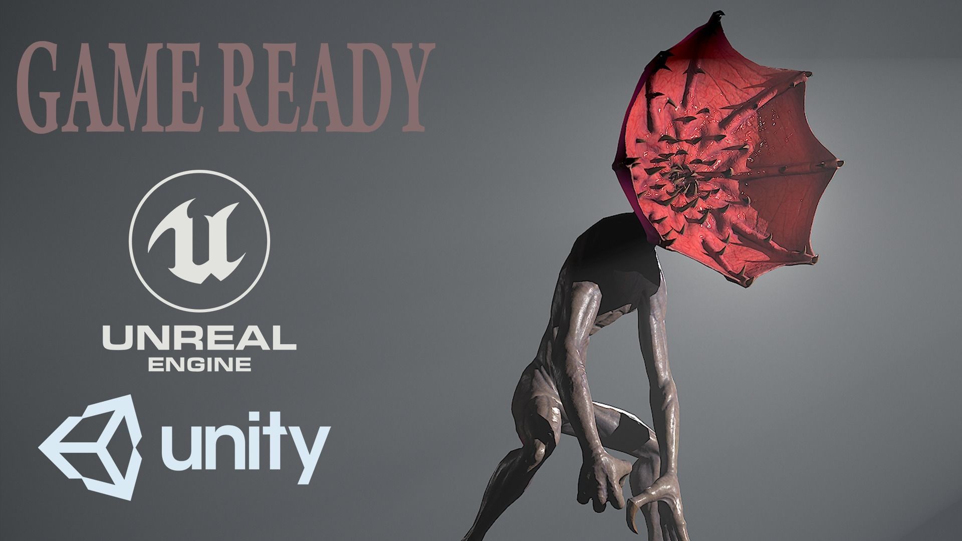 Blind Demon Low-poly 3D model